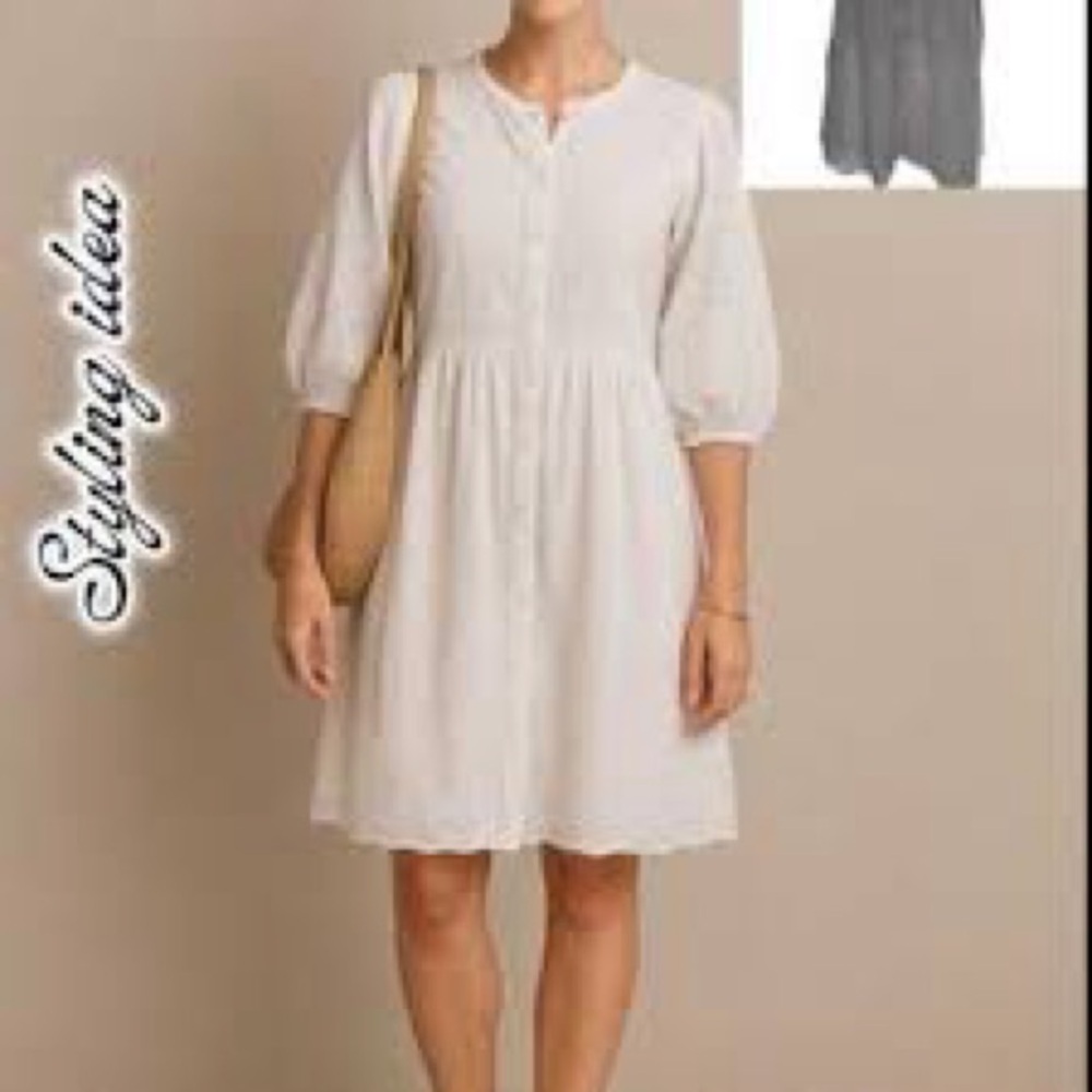 Good Hart by Matilda Jane Montrose cotton eyelet balloon sleeve dress, large.